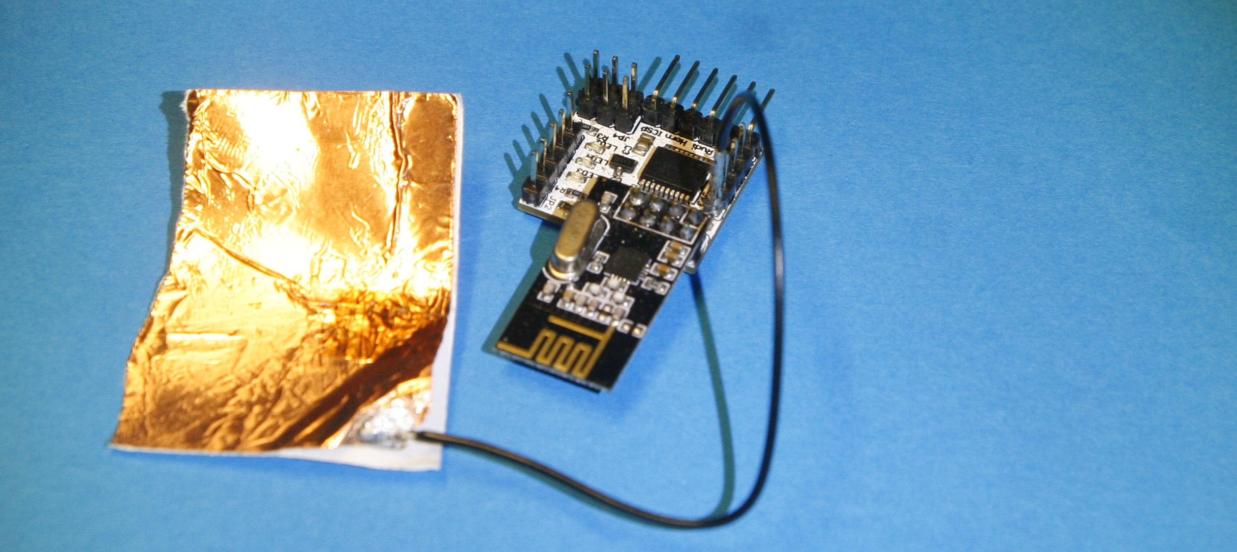 NRF24 board using capacitive touch sensing